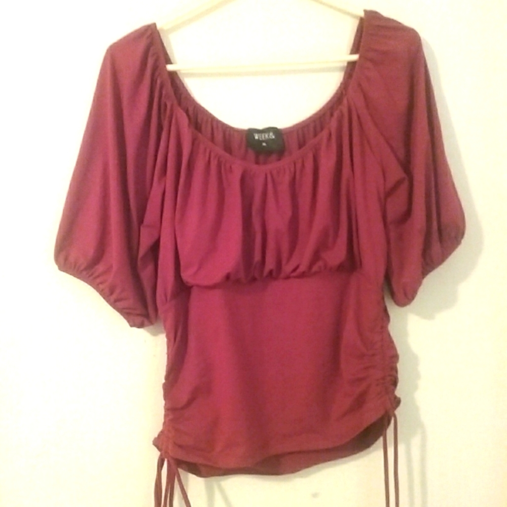 Burgundy Blouse